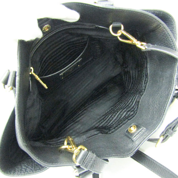 PRADA Black Leather Shoulder Bag - Picture 3 of 16
